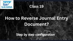How to Reverse Journal Entry Document in SAP S4H FI