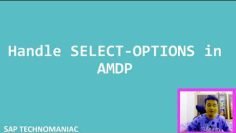 AMDP  Select Options Handling Part 5