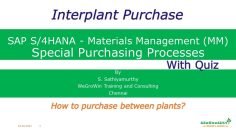SAP MM – Inter-Plant purchase (S/4HANA Materials Management P2P Procure to Pay)