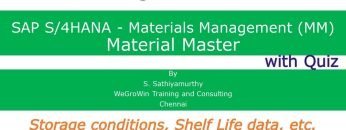 SAP MM – Plant/Storage Location Views in Material Master (S/4HANA Materials Management P2P) 02-19