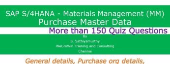 SAP MM – Purchase Info Record (S/4HANA Materials Management P2P Procure to Pay) 02-25