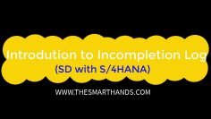 SAP S/4HANA SD Training –  Introduction to Incompletion Log | SAP S4 HANA SD Videos