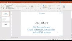 Video – 18 How to Install Eclipse, ADT and Include SAP Systems