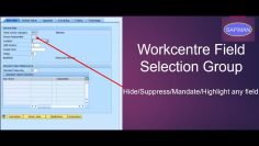 SAP PP || Workcentre || Field Selection Group || Hide, Suppress, Mandate any field