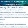 SAP Purchasing Discount in Kind (Free goods)