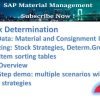 SAP Stock Determination in Inventory Management, using Split Valuation and Consignment stock
