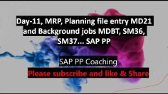 Day-11, MRP, Planning File Entry MD21, Background jobs- MDBT, SM36,SM37