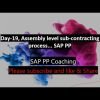 Day-19, Assembly level sub-contracting process… SAP PP