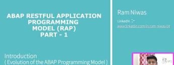 Introduction to ABAP RESTful Application Programming ( RAP ) Part 1
