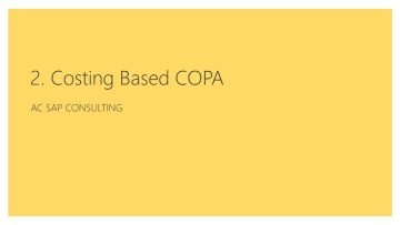 COPA-For-All: 2 – Costing Based COPA – A Deeper View