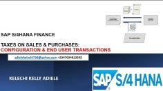 SAP S/4HANA TAX CONFIGURATION_ PART 1